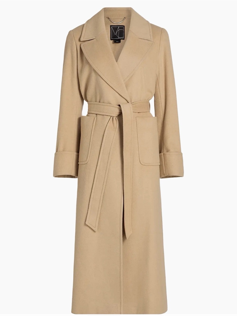 Mercer Collective Long Overcoat Wool-Blend Belted Coat In Camel Women's Size S